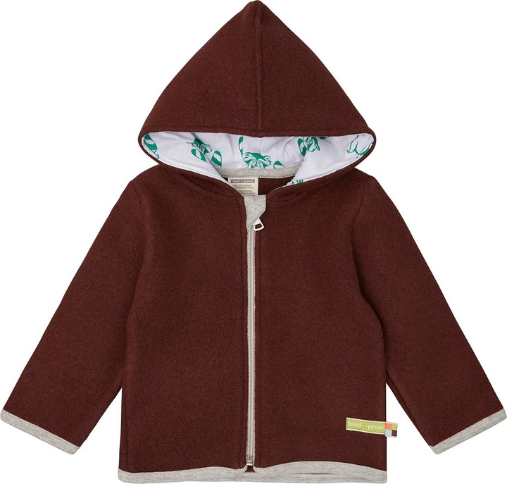loud + proud Wollfleece-Jacke mit Kapuze