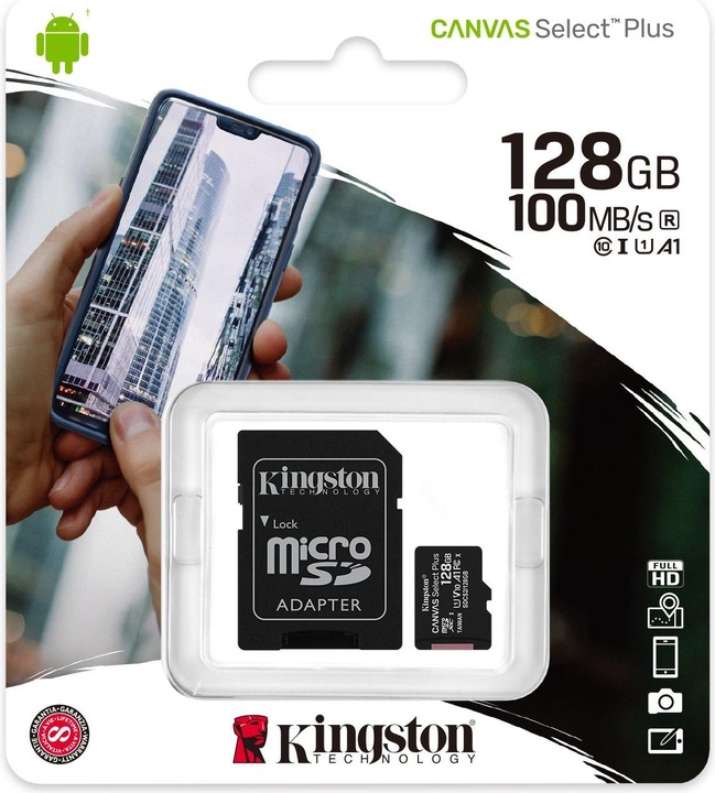 Produktbild Kingston Canvas Select Plus (128 GB, microSDXC, U1, UHS-I)