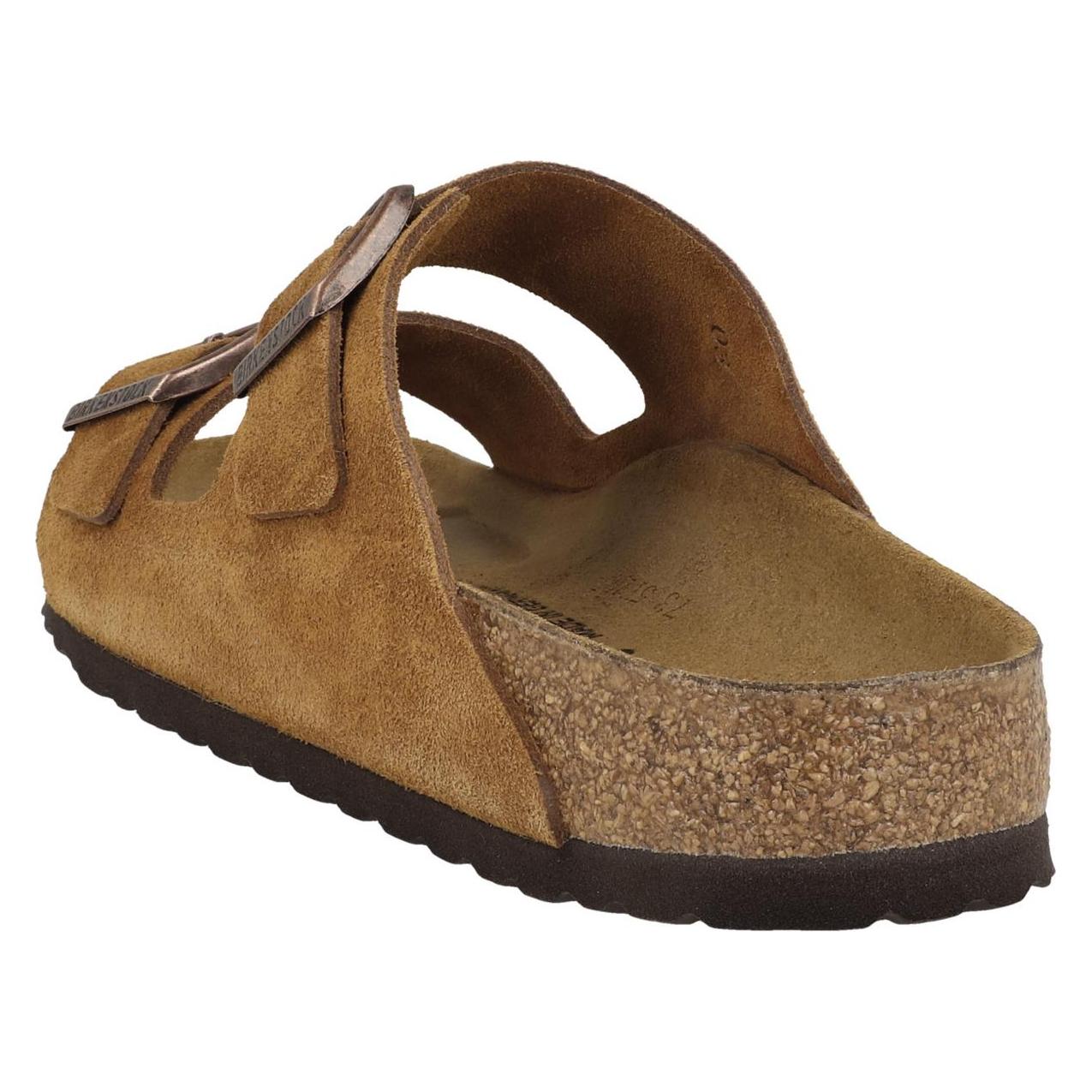 Birkenstock, Unisex, Sandalen, Arizona Veloursleder Schmal - 64071, Braun, (41)