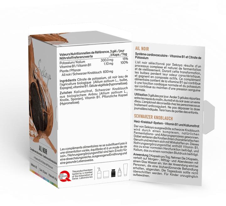 Image du produit Sekoya Ail noir | soutien en cas d'hypertension (60 pièce(s), Capsules)