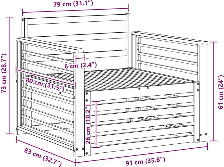 Produktbild vidaXL Outdoor-Sofa
