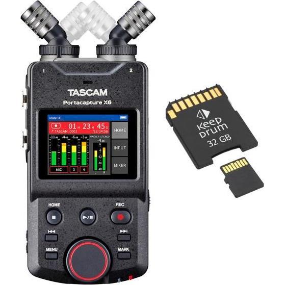 Tascam Portacapture X6 Audio-Recorder mit SD-Karte (Mehrspurrecorder), Audiorecorder