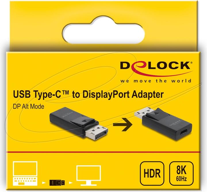 Actual product image Delock USB Type-C zu DisplayPort Adapter 8K mit HDR und HDCP (4.98 cm)