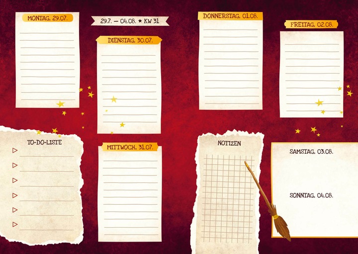 Valeurs nutritives et ingrédients AGENDA HARRY POTTER 2024/2025 (15,5 x 21 cm, Couverture rigide, Allemand)