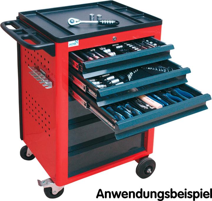 Actual product image ADB Basic workshop trolley red 6 drawers (6x)
