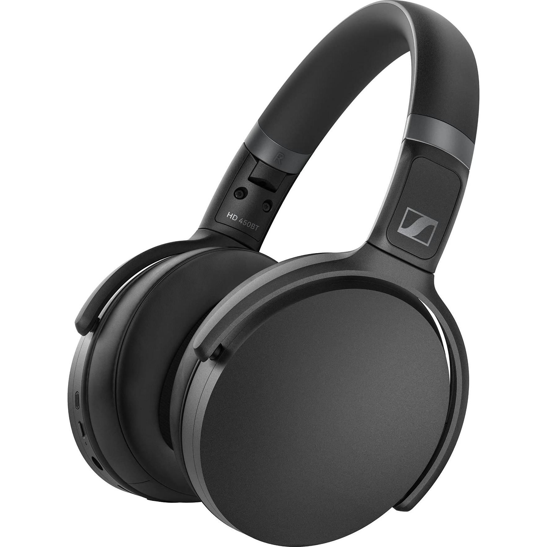 Sennheiser HD 450BT (ANC, 30 h, Kabellos), Kopfhörer, Schwarz
