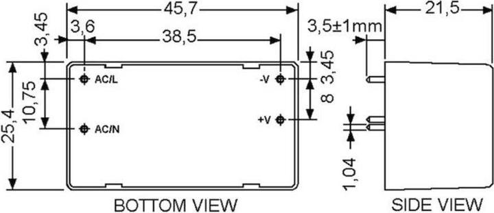 Actual product image MeanWell MPM-05-24 Power supply unit & voltage converter