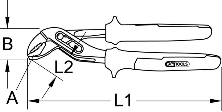Actual product image KS Tools Water Pump Pliers (250 mm)