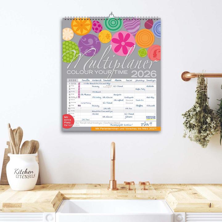 Produktbild Familienplaner Multiplaner Colour your time 40x47cm