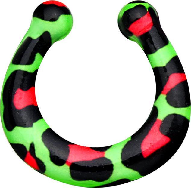 Produktbild Star Piercing Fake Septum mit Neonmuster (Messing)