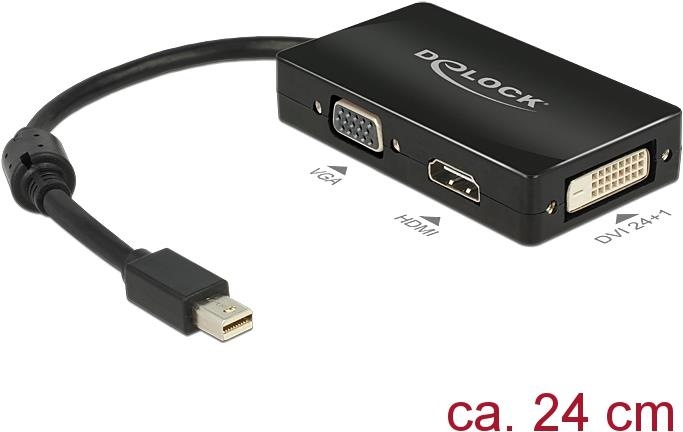 Produktbild Delock Mini DP zu (DVI, HDMI, VGA, 16 cm)