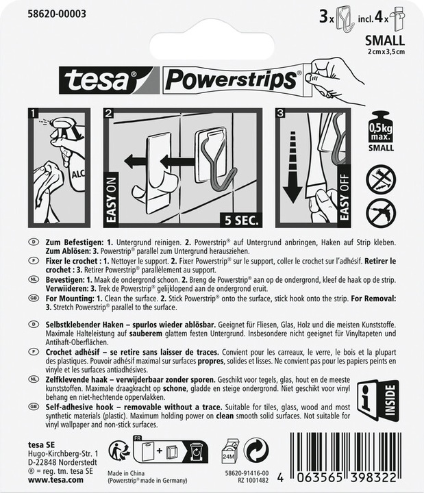 Produktbild tesa Powerstrips Klebehaken Small