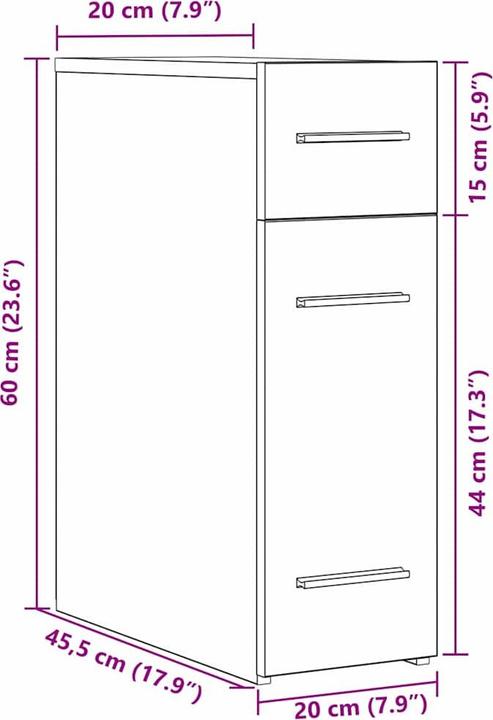 Immagine prodotto VidaXL Credenza (20 x 45,5 x 60 cm)
