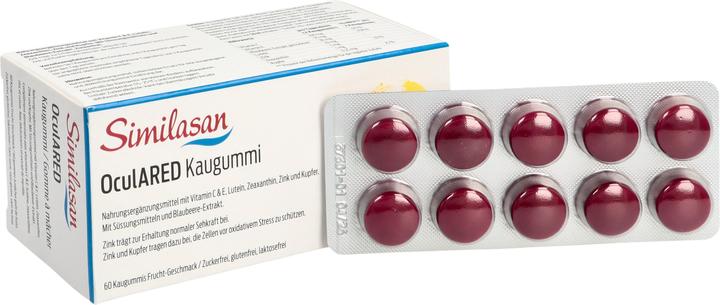 Immagine prodotto Similasan Gomma da masticare OculARED alla frutta 60 (60 Pezzo/i, 154 g)