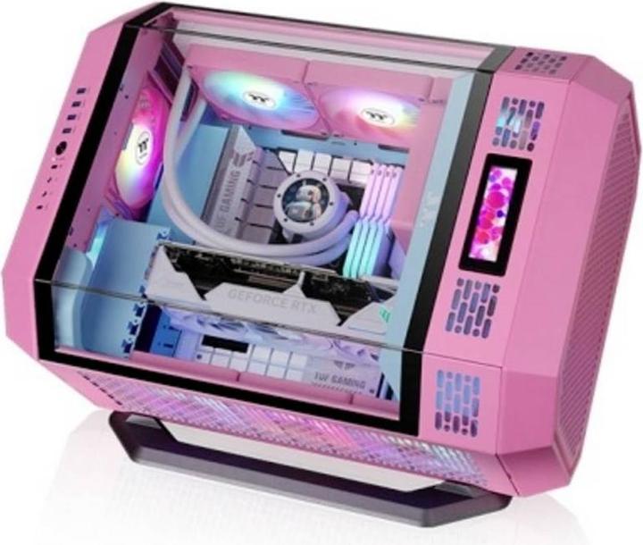 Actual product image Thermaltake Chassis-St?nder-Kit f?r The Tower 600 Bubble Pink (schwarz/pink, zum horizontalen Aufstellen)