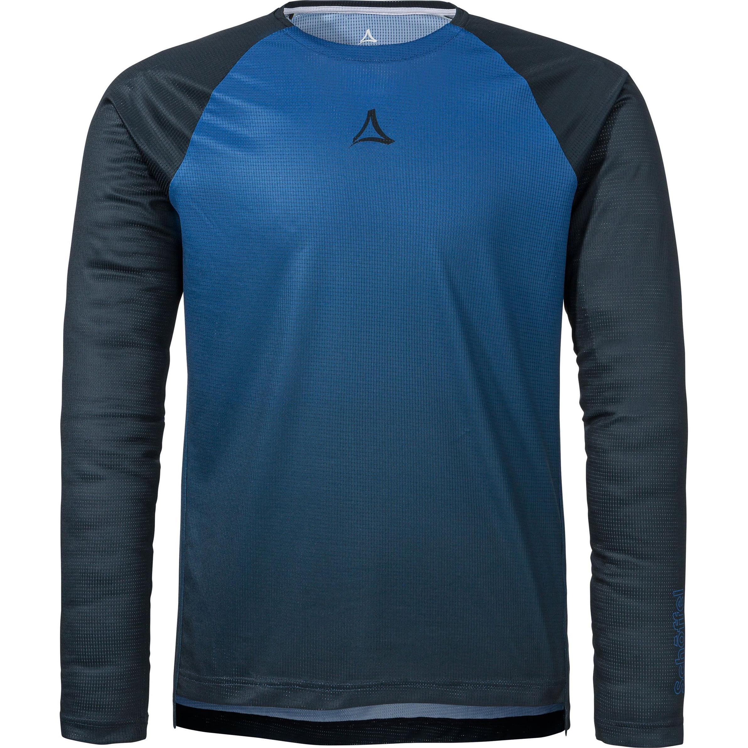Schöffel, Herren, Velotrikot, Longsleeve Style Koitere MNS (52, XL), Blau, 52, XL