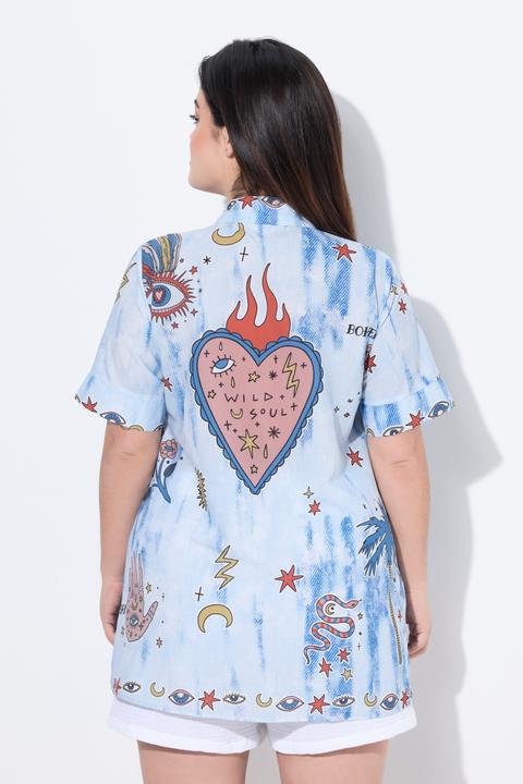 Immagine prodotto Angel of Style Hemdbluse, A-Linie, "Augen"-Patchprint (58)