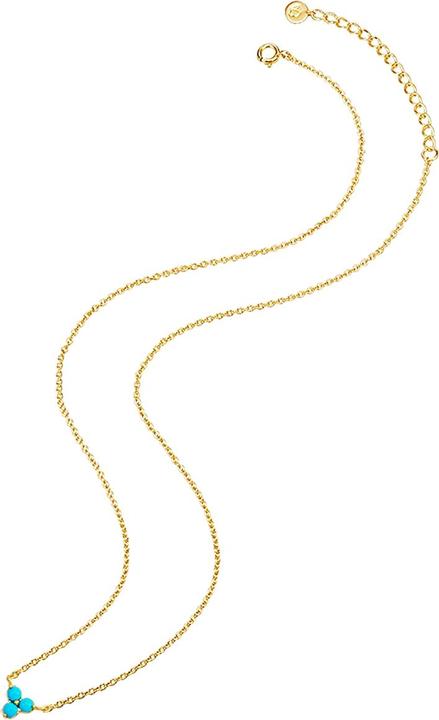 Produktbild Glanzstücke München Damen Sterling Silber Türkis (rek.) gelbgold 40,0 cm Basiskette + 5,0 cm Verlängerung - 28497 (Sterling Silber, 40 - 45 cm)