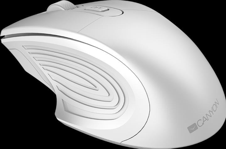 Produktbild Canyon 2.4GHz Optical Wireless Mouse 4 Buttons, DPI 800/1200/1600, Pearl White, 115 * 77 * 38mm, 0.0 (Kabellos)