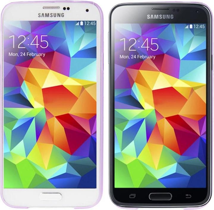 Actual product image König Design Protective Case Ultra Thin 0.3mm for Mobile Samsung Galaxy S5 mini / G800 Purple / Violet (Samsung Galaxy S5 Mini)
