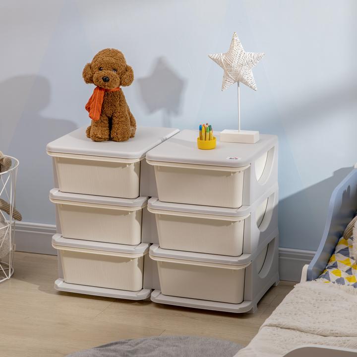 Actual product image Homcom Children's drawer unit with rounded edges