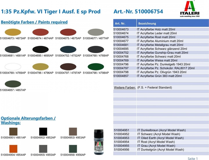 Produktbild 1:35 Pz.Kpfw. VI Tiger I Ausf. E sp Prod
