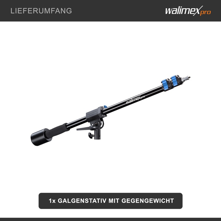 Image du produit Walimex Support de flèche avec contrepoids (183 cm, 5 kg)