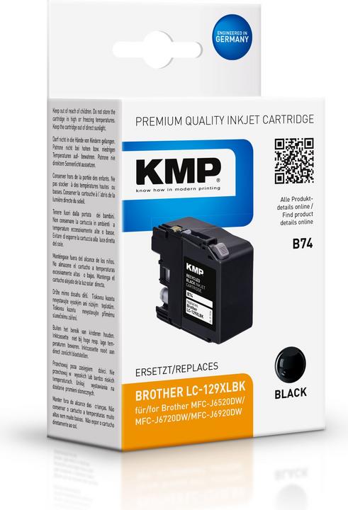 Produktbild KMP B74 - 50 ml - Hohe Ergiebigkeit - Schwarz (BK)