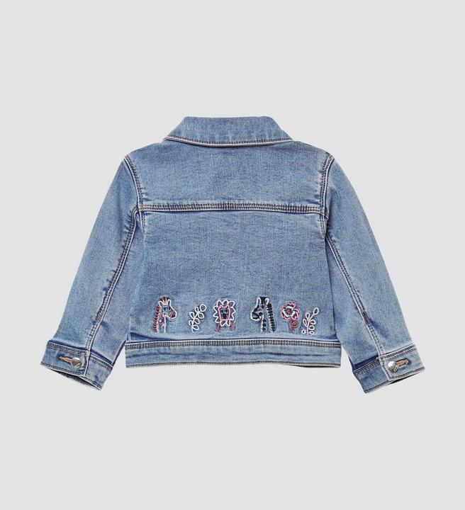 Actual product image S.Oliver Indoor-Jacke Jeansjacke mit Stickerei und Used-Effekt (86)