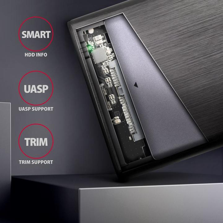 Actual product image Axagon EE25-A6M USB3.0 - SATA 6G 2.5" external hard drive enclosure (2.5")