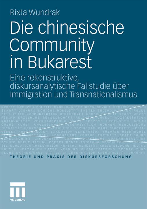 Produktbild Die chinesische Community in Bukarest (Deutsch, Rixta Wundrak, 2010)