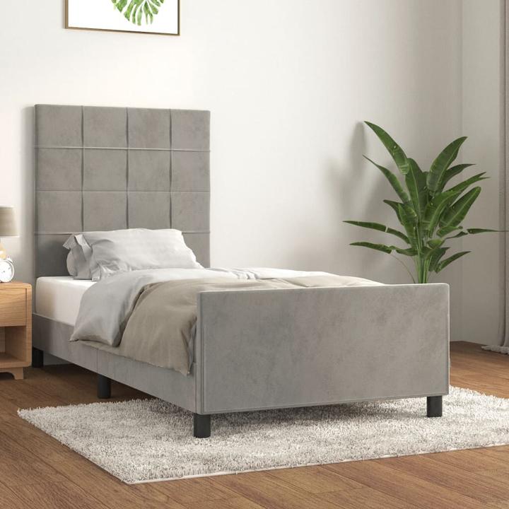 Image du produit vidaXL Bettgestell mit Kopfteil (90 x 200 cm)
