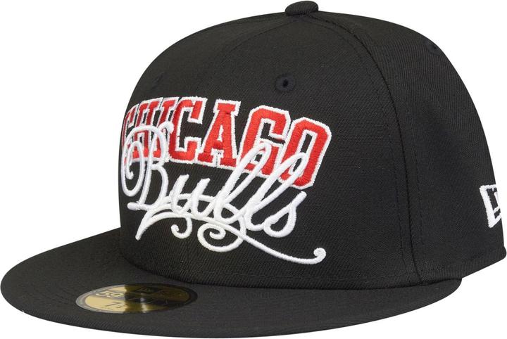 Actual product image New Era 59Fifty Fitted Cap - SCRIPT Chicago Bulls noir (8)