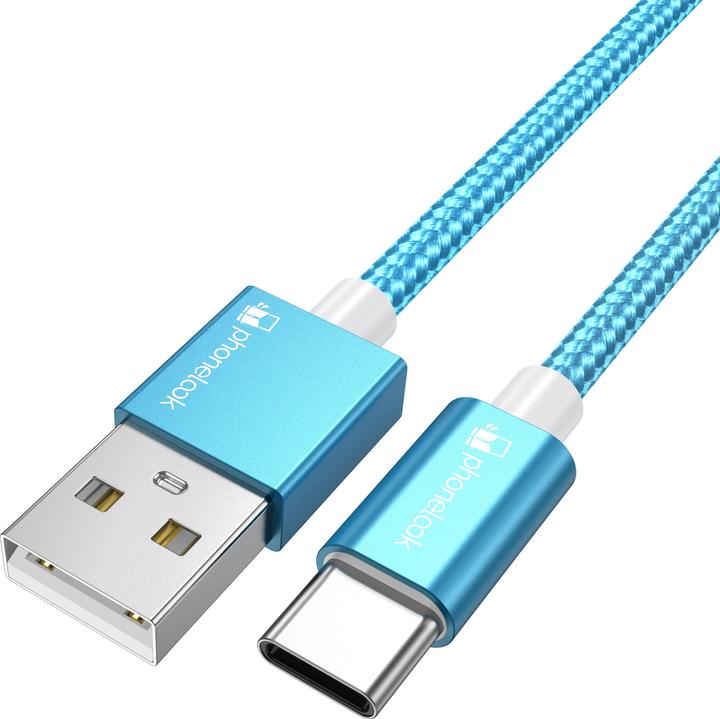 Immagine prodotto PhoneLook Cavo di ricarica USB-A verso USB-C Nylon chiaro (1.50 m, USB 3.2 Gen 1)