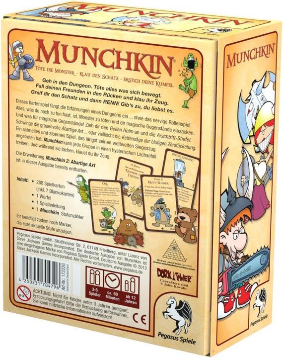 Actual product image Pegasus Munchkin 1 + 2 (German, 3 - 6 Players)