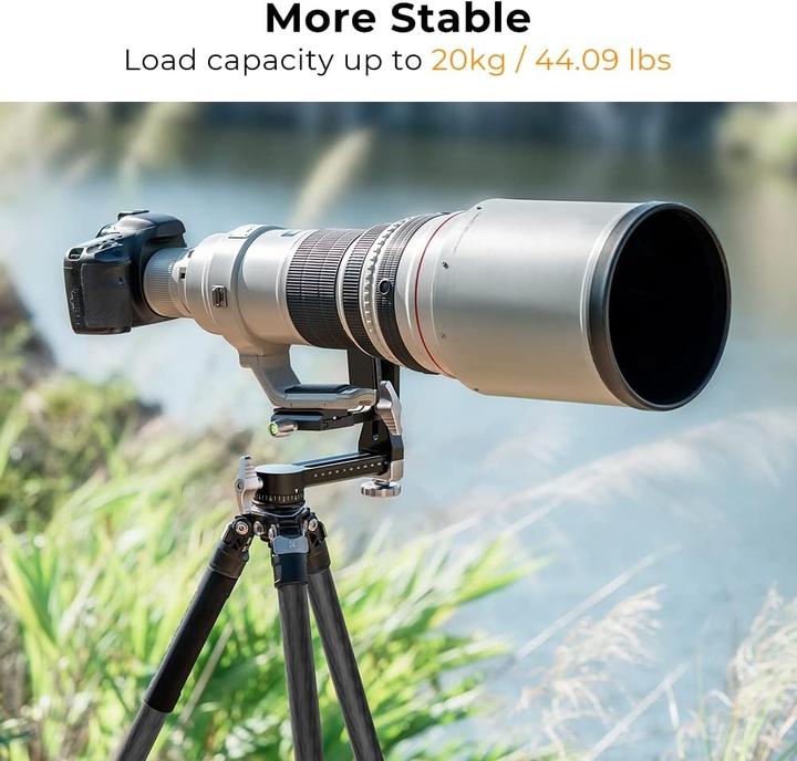 Actual product image K&F Concept Heavy Duty 360° Panoramic Gimbal Head with Quick Release Plate for DSLR Cameras