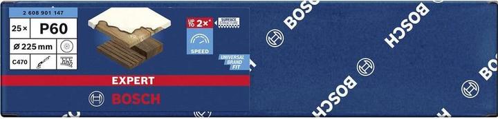 Produktbild Bosch Professional Zubehör EXPERT C470 Schleifpapier mit 19 Löchern für Trockenbauschleifer, 225 mm, G 60, 25-tlg. (60)