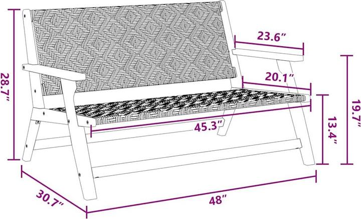 Actual product image VidaXL Garden bench