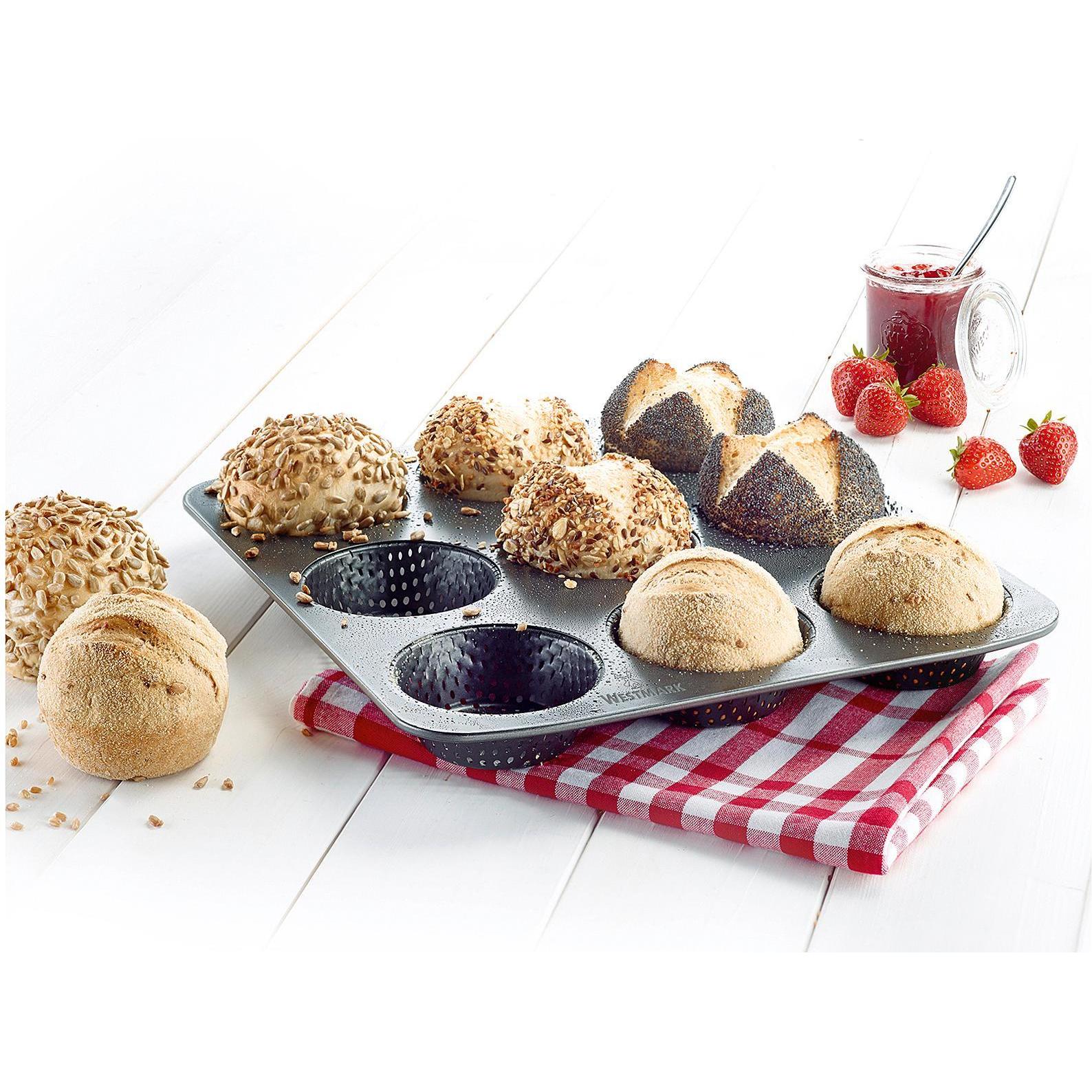 Thumbnail - Westmark 9er Brötchen Backform, 32x30cm, Backform, Grau