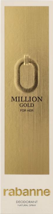Actual product image Paco Rabanne Million Gold For Her Spray Deodorant 150ml (Spray, 150 ml)