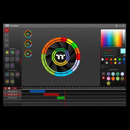Image du produit Thermaltake Riing Quad 14 RGB PWM Single Pack (no controller) (140 mm, 1 x)