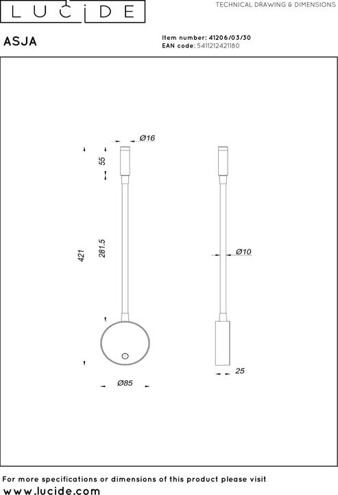Produktbild Lucide Asja (440 lm)