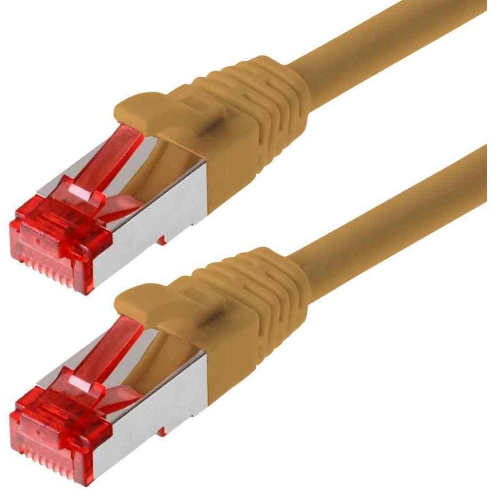 Helos Patchkabel S/FTP (PIMF) CAT 6 braun 5,0m (S/FTP, CAT6, 5 m), Netzwerkkabel