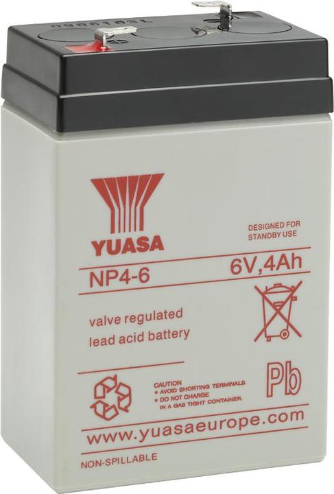 Yuasa Batterie au plomb 6 V 4 Ah NP4-6 NP4-6