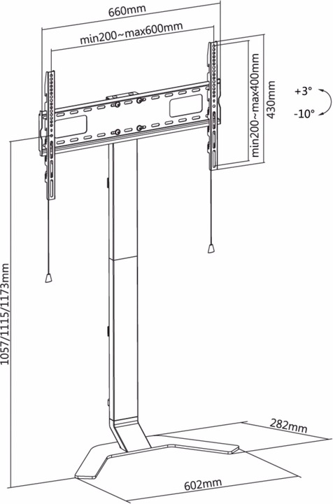 Actual product image Reflecta TV Stand 80 Super Slim (80", 40 kg)