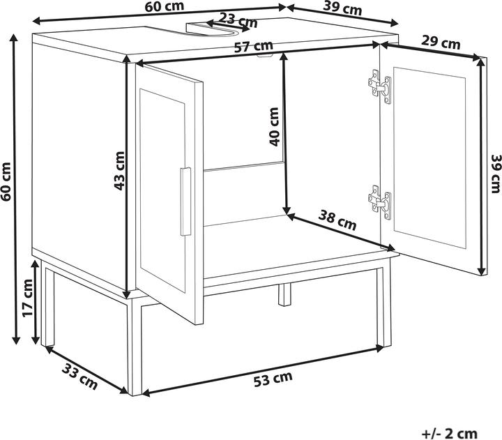 Actual product image Beliani Rosell (60 x 40 x 60 cm)