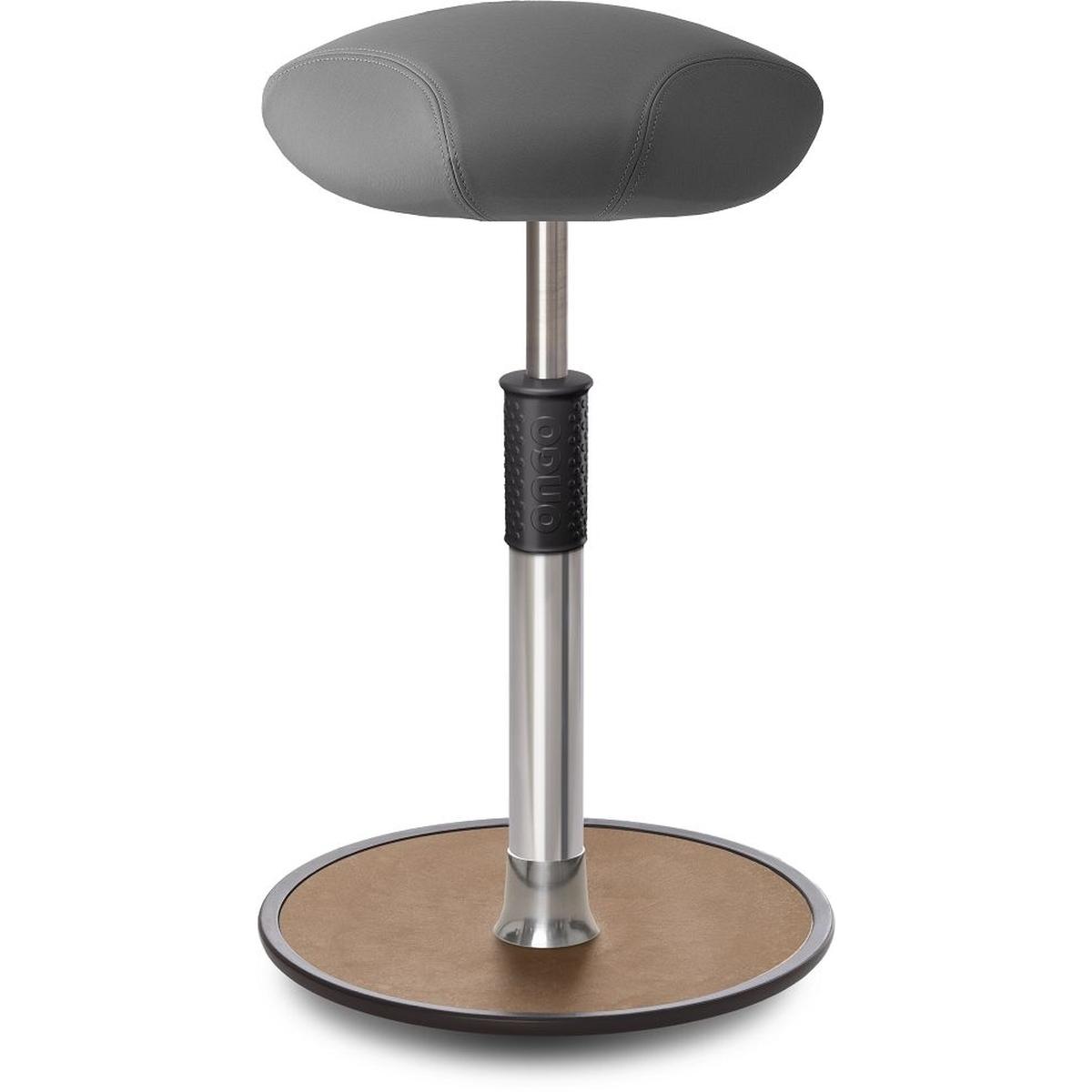 Ongo, Bürostuhl, Sitz- Stehhocker Free Tall Triangel skai Dynactiv Makari 160 Grau chr. /Natur