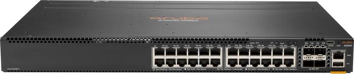 Produktbild HPE E Aruba 6300F Switch, 24 Port 1GbE and 4 Port SFP56, Layer 3, Stackable, 1U, One Touch Deployment (24 Ports)