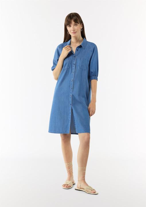 Image du produit Comma Kleid Fliessendes Denimkleid mit Knopfleiste (36)