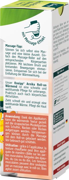 Nährwerte und Zutaten Kneipp Arnika Roll-on Wärmend (1 x, 50 ml)